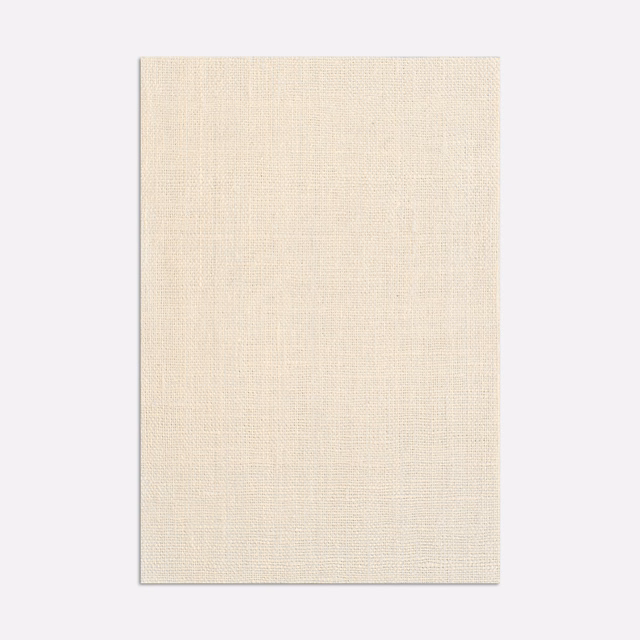 Warm ivory plain-weave swatch with a fine, softly textured surface
