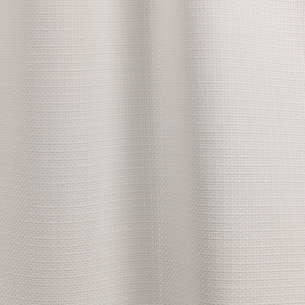 Soft ivory curtain fabric showing a fine, even grid weave
