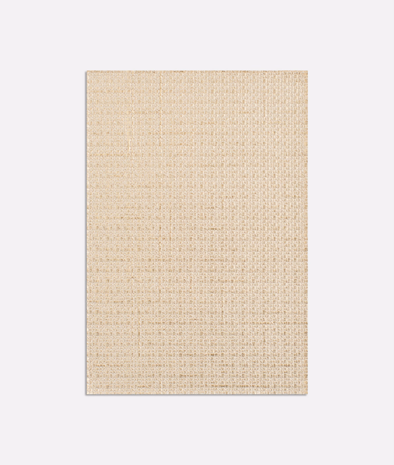 Pale gold fabric swatch showing a fine horizontal and vertical natte weave