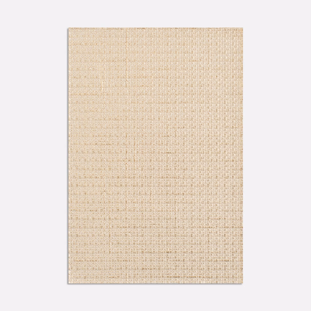 Pale gold fabric swatch showing a fine horizontal and vertical natte weave