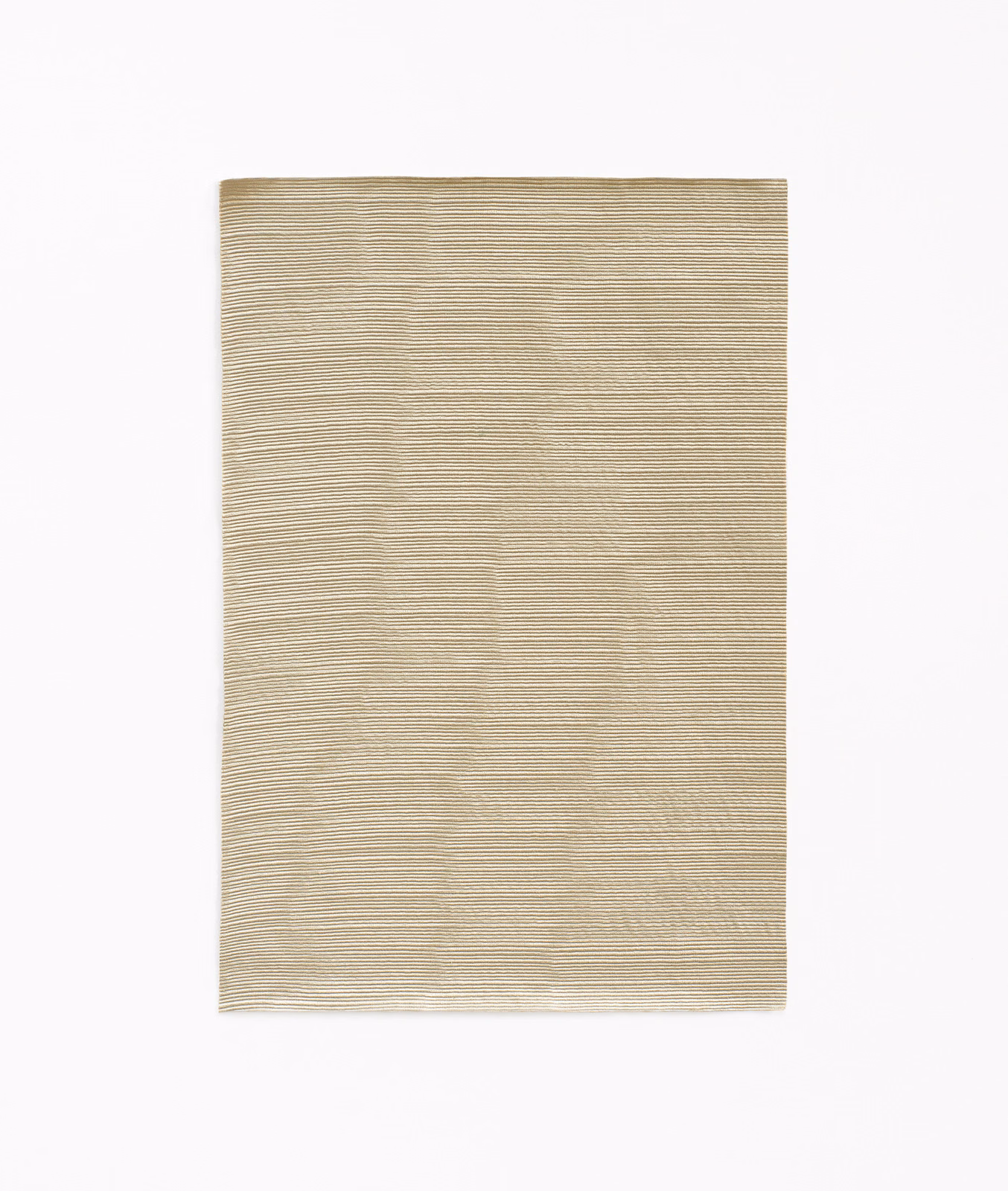 Pale oat-beige fabric swatch with fine irregular horizontal woven lines
