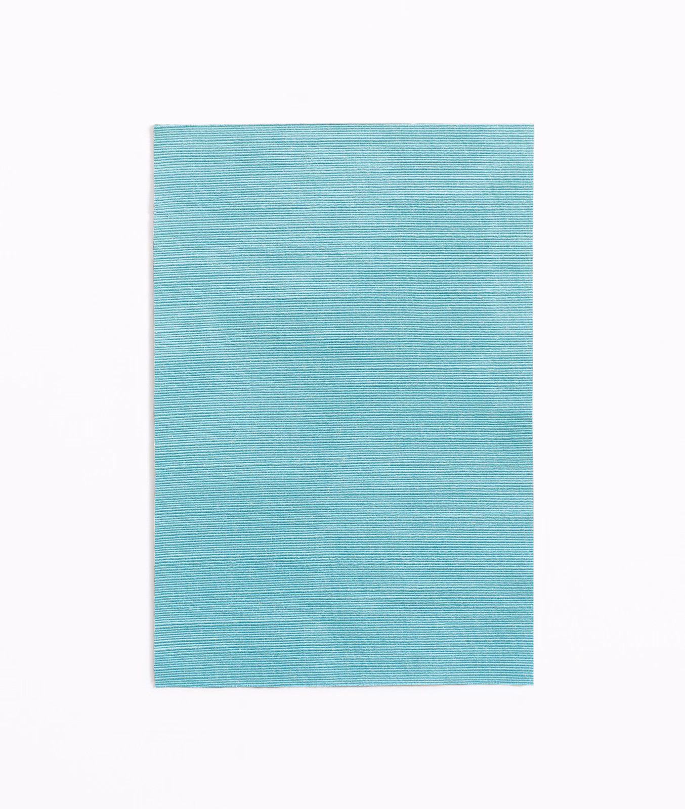 Pale turquoise teal curtain fabric with fine horizontal slub texture