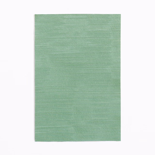Soft mint-green fabric swatch with fine horizontal woven texture