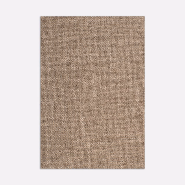Warm taupe plain woven fabric with a fine, softly irregular textured surface
