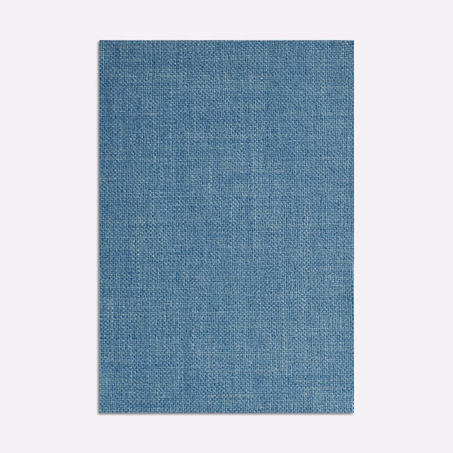 Cool denim-blue plain weave with subtle vertical tonal variation and fine crosshatch texture