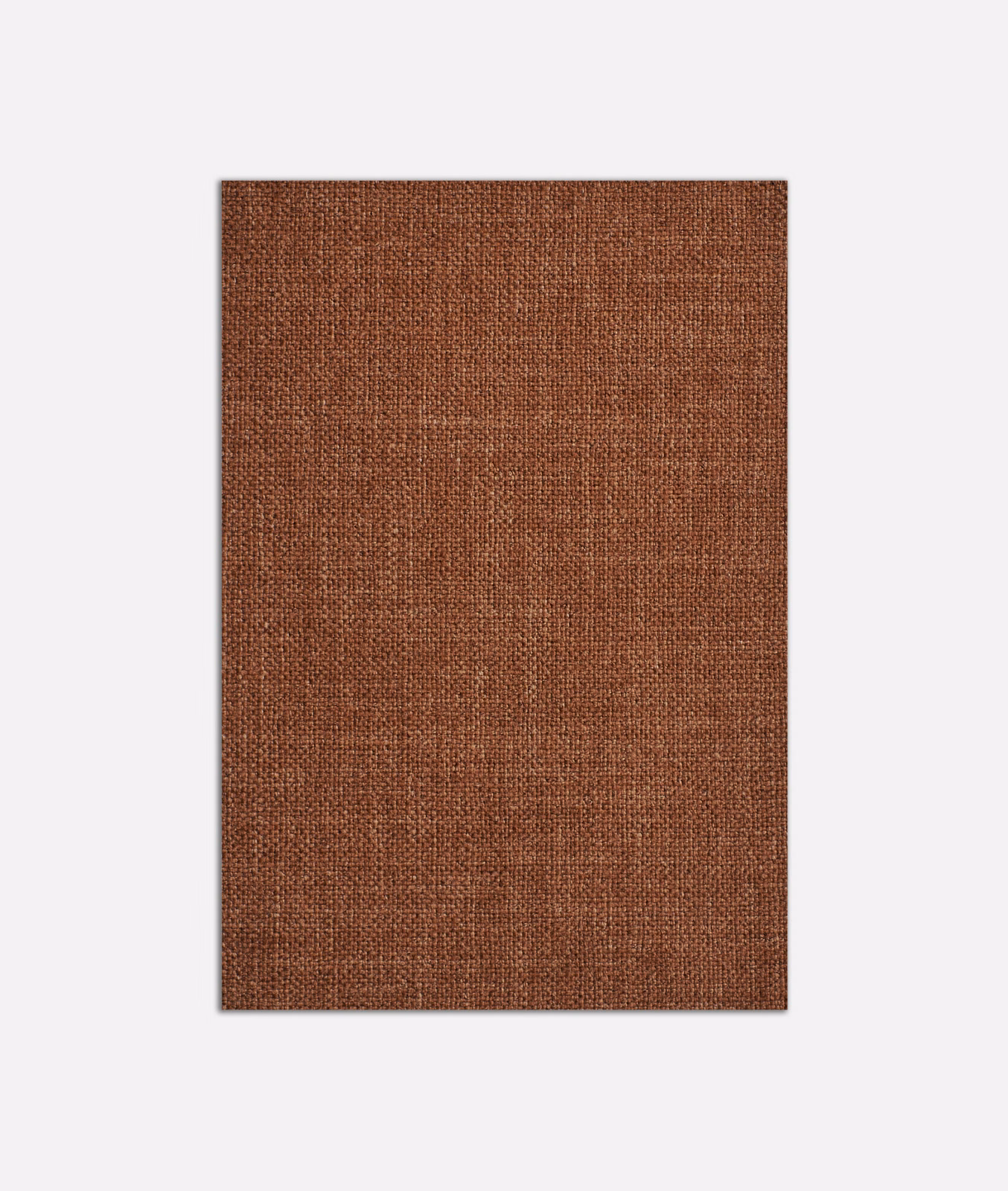 Close-up of warm russet-brown woven fabric with subtle tonal variation