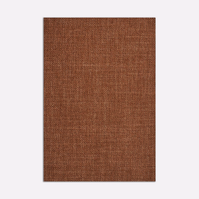Close-up of warm russet-brown woven fabric with subtle tonal variation