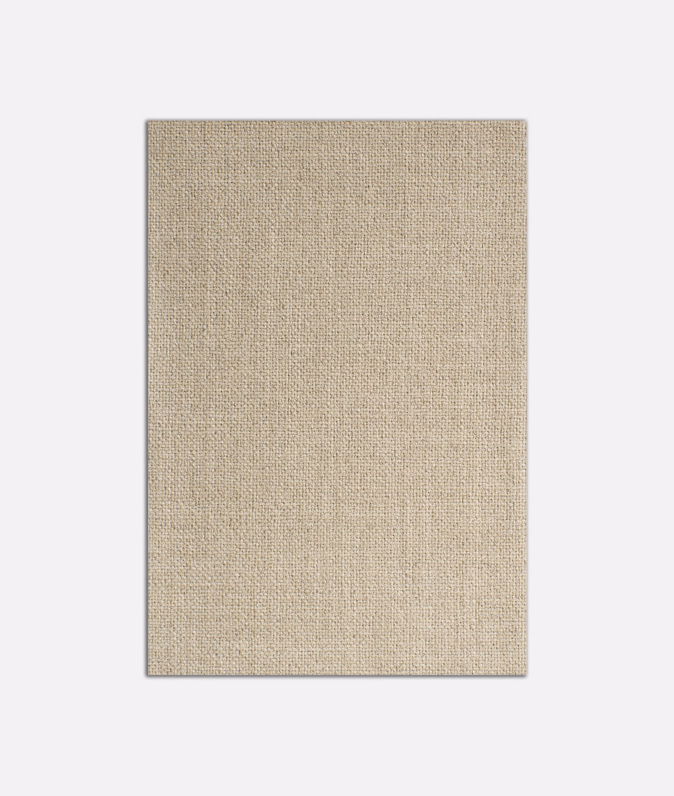 Warm beige plain-weave fabric swatch with fine natural texture