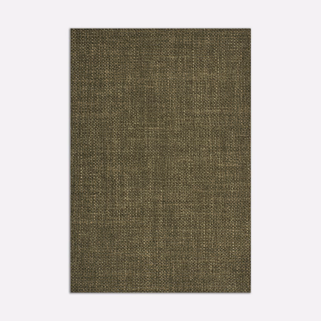 Muted lichen-olive fabric swatch with fine woven texture and subtle vertical tonal variation