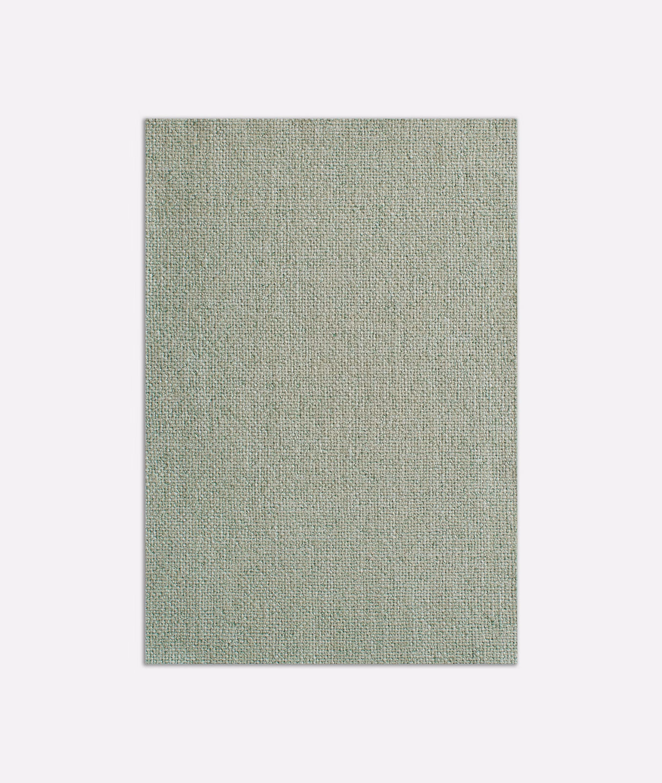 Pale sage-green Dedar fabric swatch with a fine, softly mottled woven texture