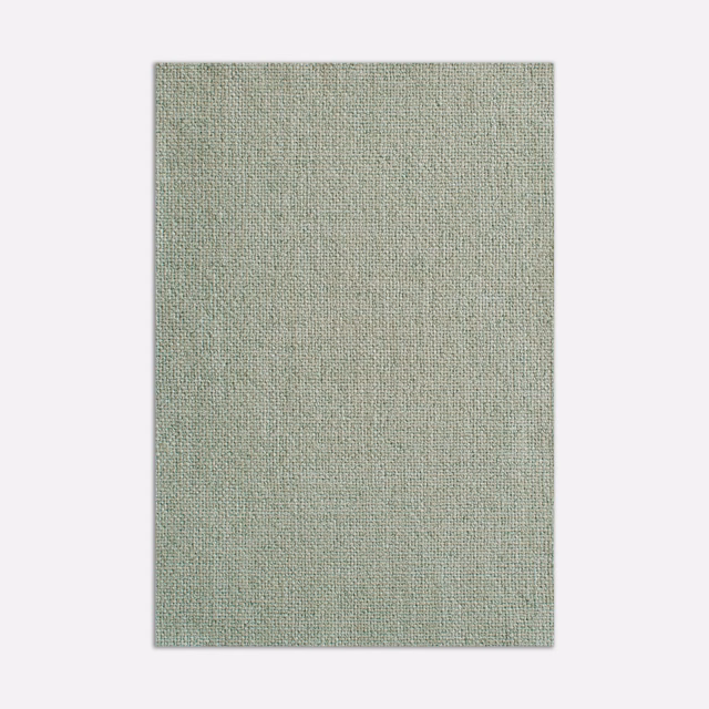 Pale sage-green Dedar fabric swatch with a fine, softly mottled woven texture