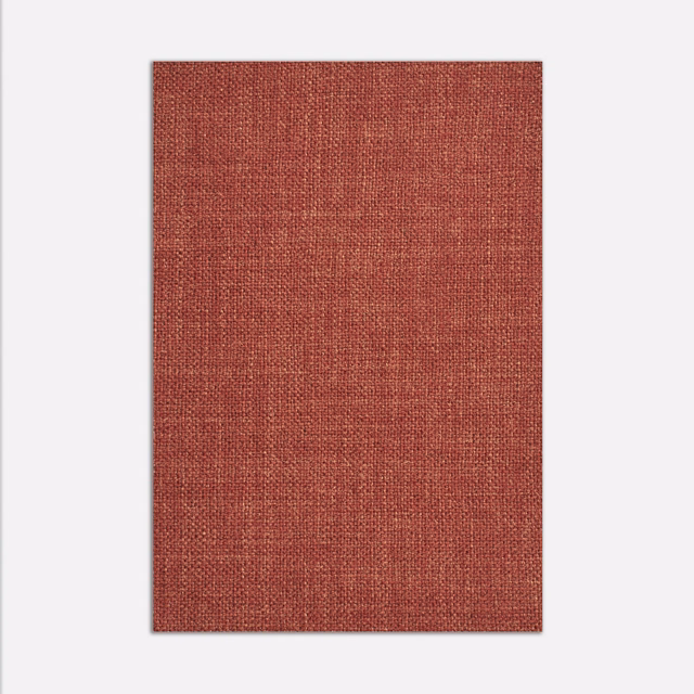 Deep pomegranate-red curtain fabric with a fine, subtly heathered woven texture