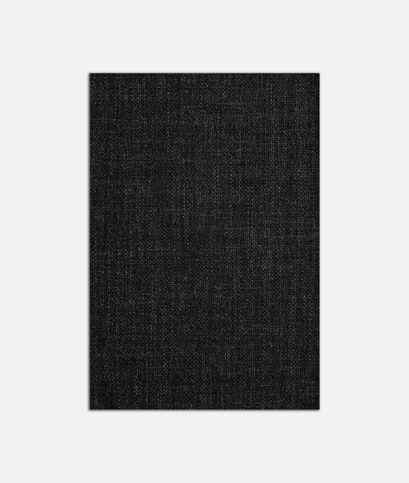 Deep charcoal-black woven fabric with a fine mottled grid texture