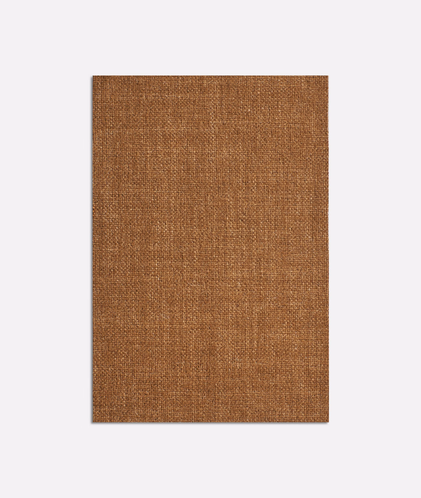 Warm tobacco-brown woven swatch with fine crosshatched texture and subtle tonal variation