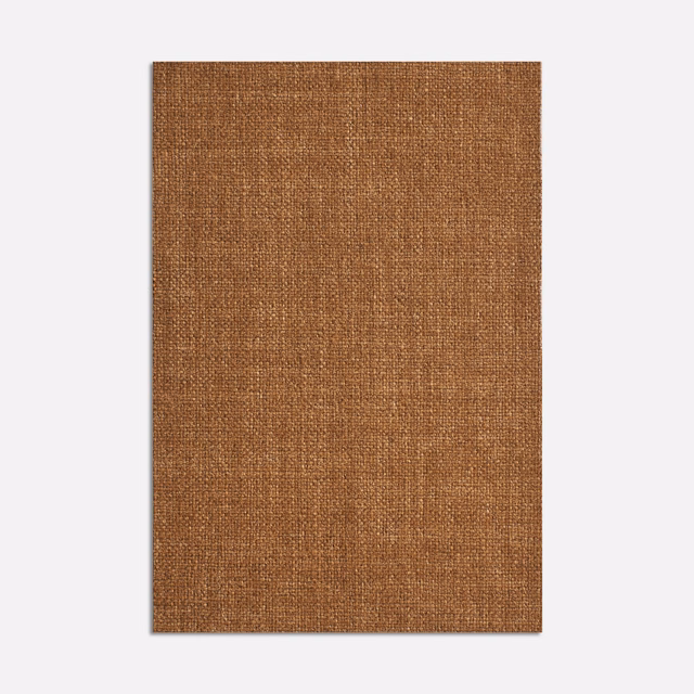 Warm tobacco-brown woven swatch with fine crosshatched texture and subtle tonal variation