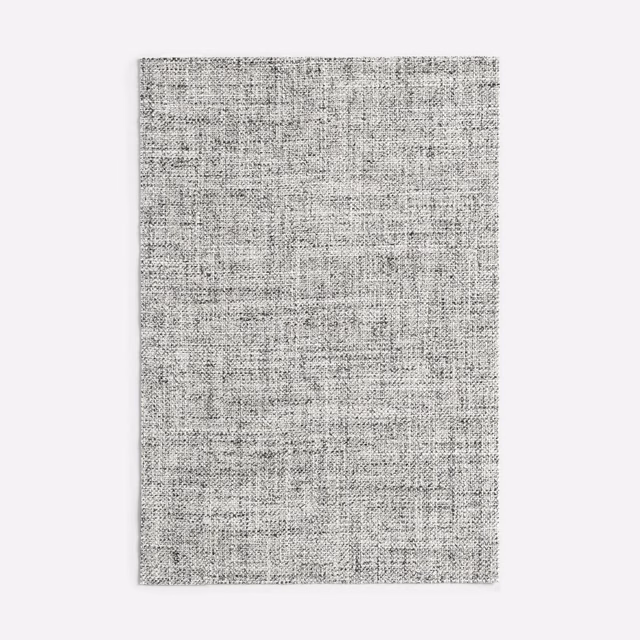 Silver-grey Millemiglia fabric with an irregular fine woven grid and mottled texture