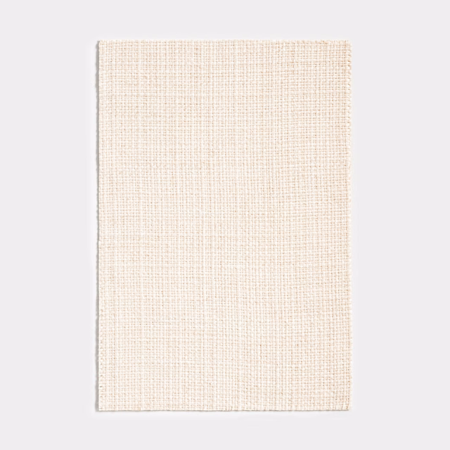 Pale ivory textile with a delicate, tightly woven crosshatch texture