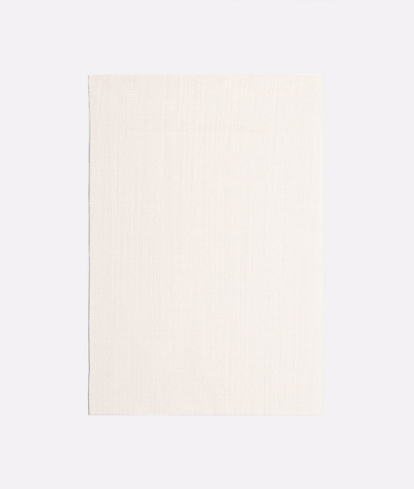 Pale ivory fabric with a fine, softly striated vertical weave