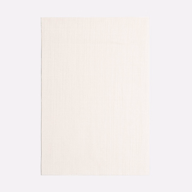 Pale ivory fabric with a fine, softly striated vertical weave