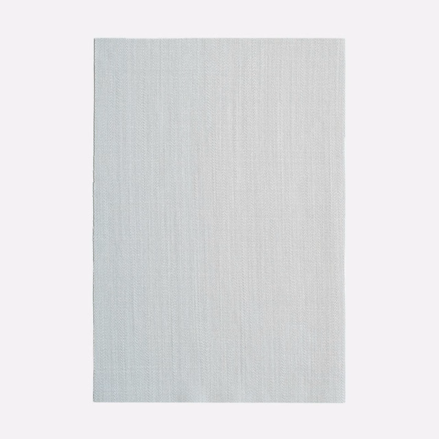 Pale blue-grey Music Cielo swatch with fine, softly varied vertical weave