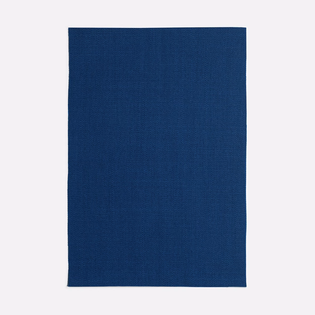 Deep cobalt-blue plain weave with a fine, subtly textured surface