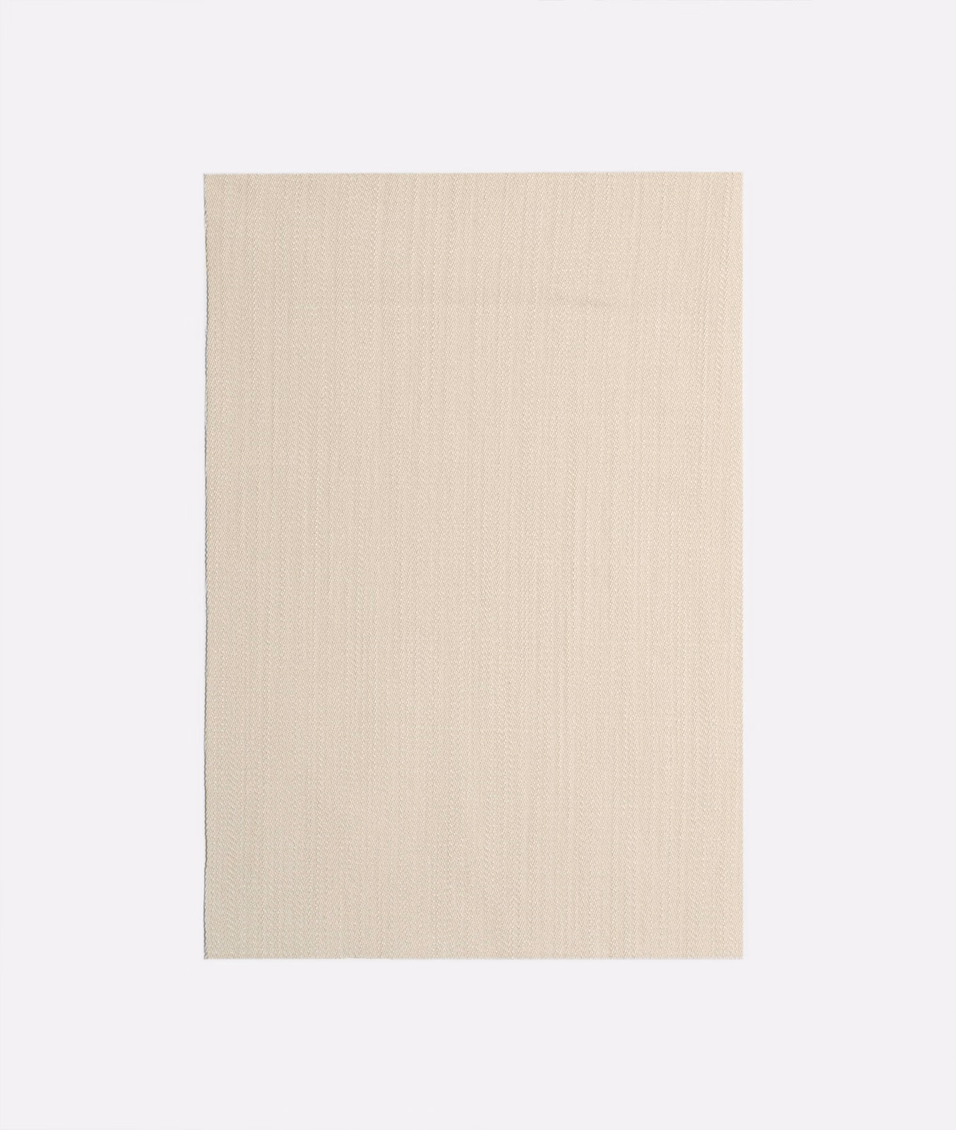 Pale oat-beige Music Lino swatch showing a fine, subtly vertical woven texture