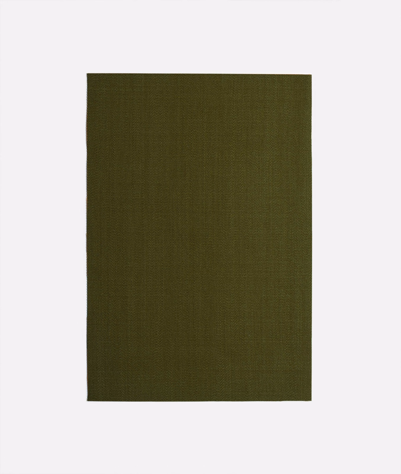 Deep olive-green plain weave showing a fine, low-contrast textile texture