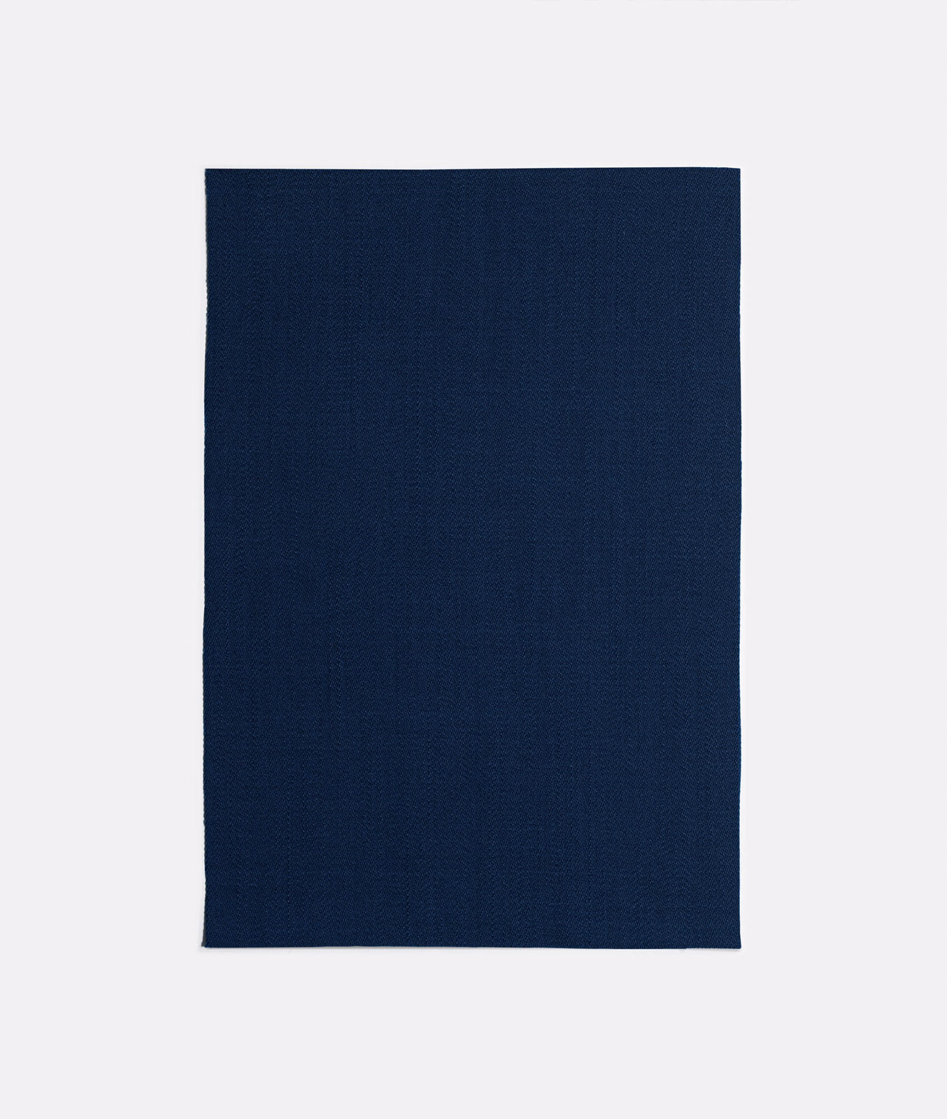 Deep navy plain-weave textile swatch with a subtle, even surface