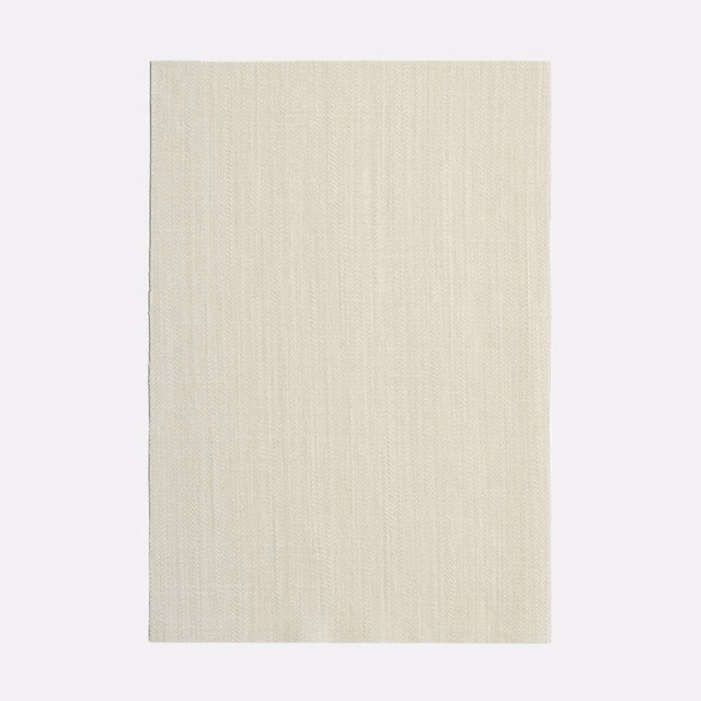 Pale pearl-ivory curtain swatch with fine vertical slub texture