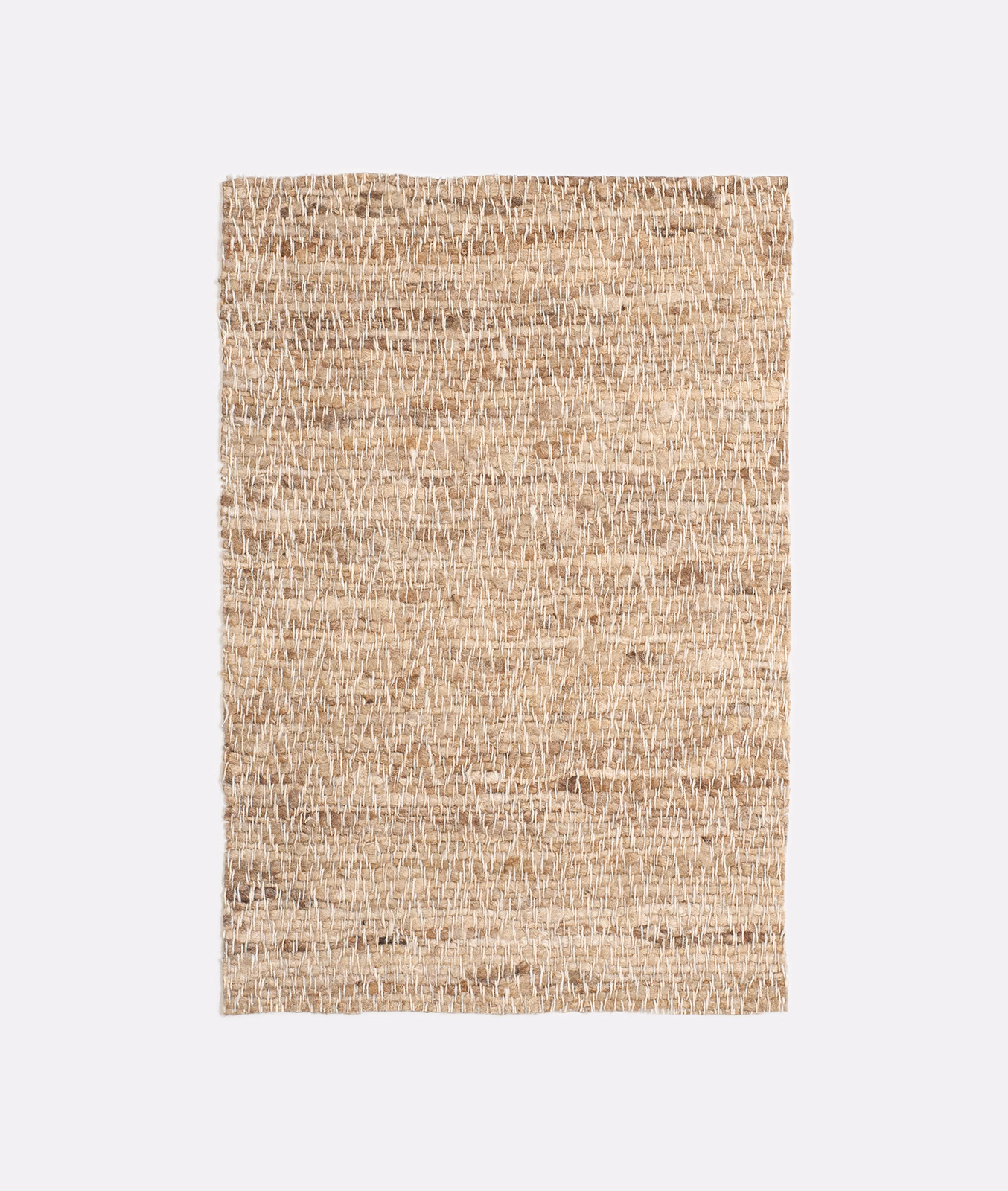 Warm beige Nevio Naturale swatch with an open, irregular slubby weave