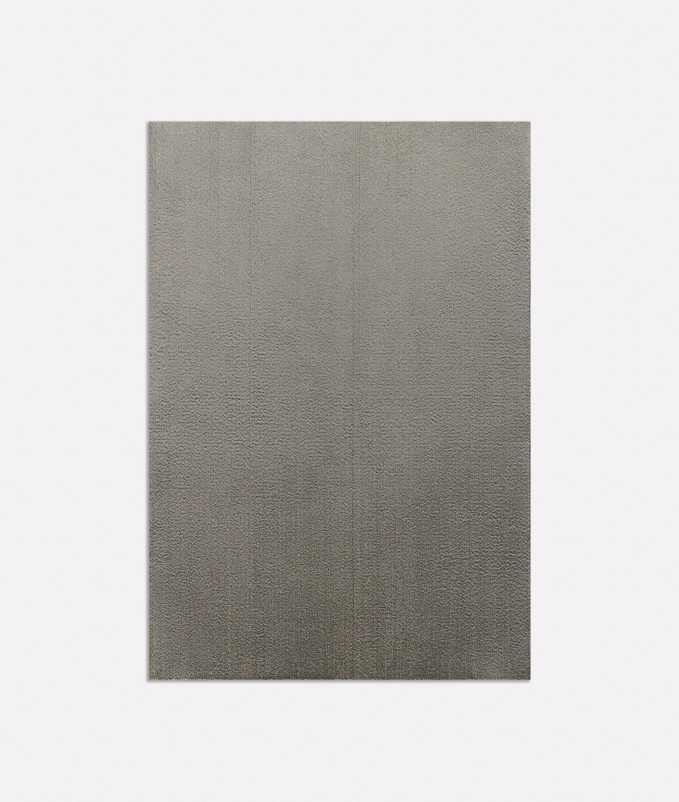 Muted grey-taupe curtain fabric with fine weave and subtle vertical shading