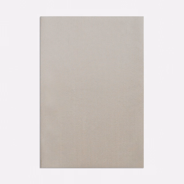Pale pearl-taupe swatch showing a fine, subtly tonal woven curtain fabric surface