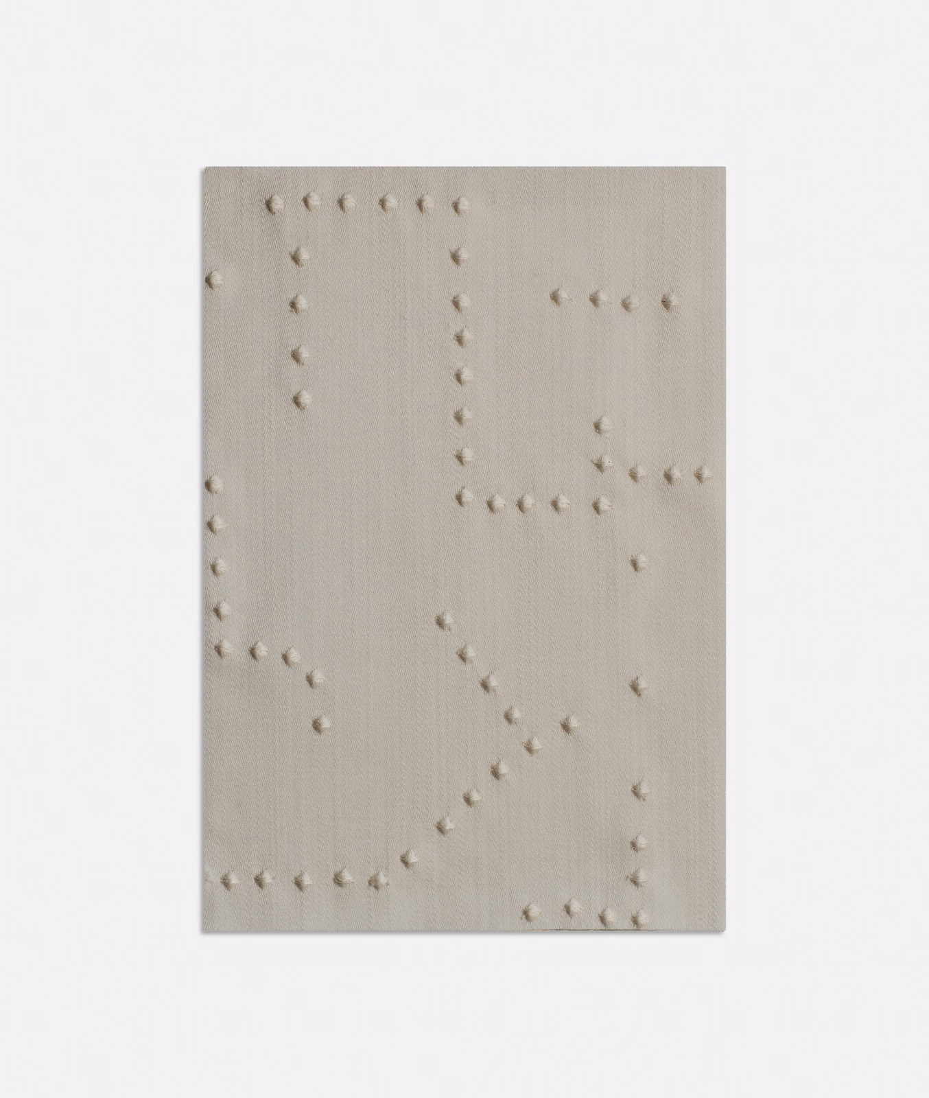 Warm mastice curtain fabric with fine weave and raised dotted geometric lines