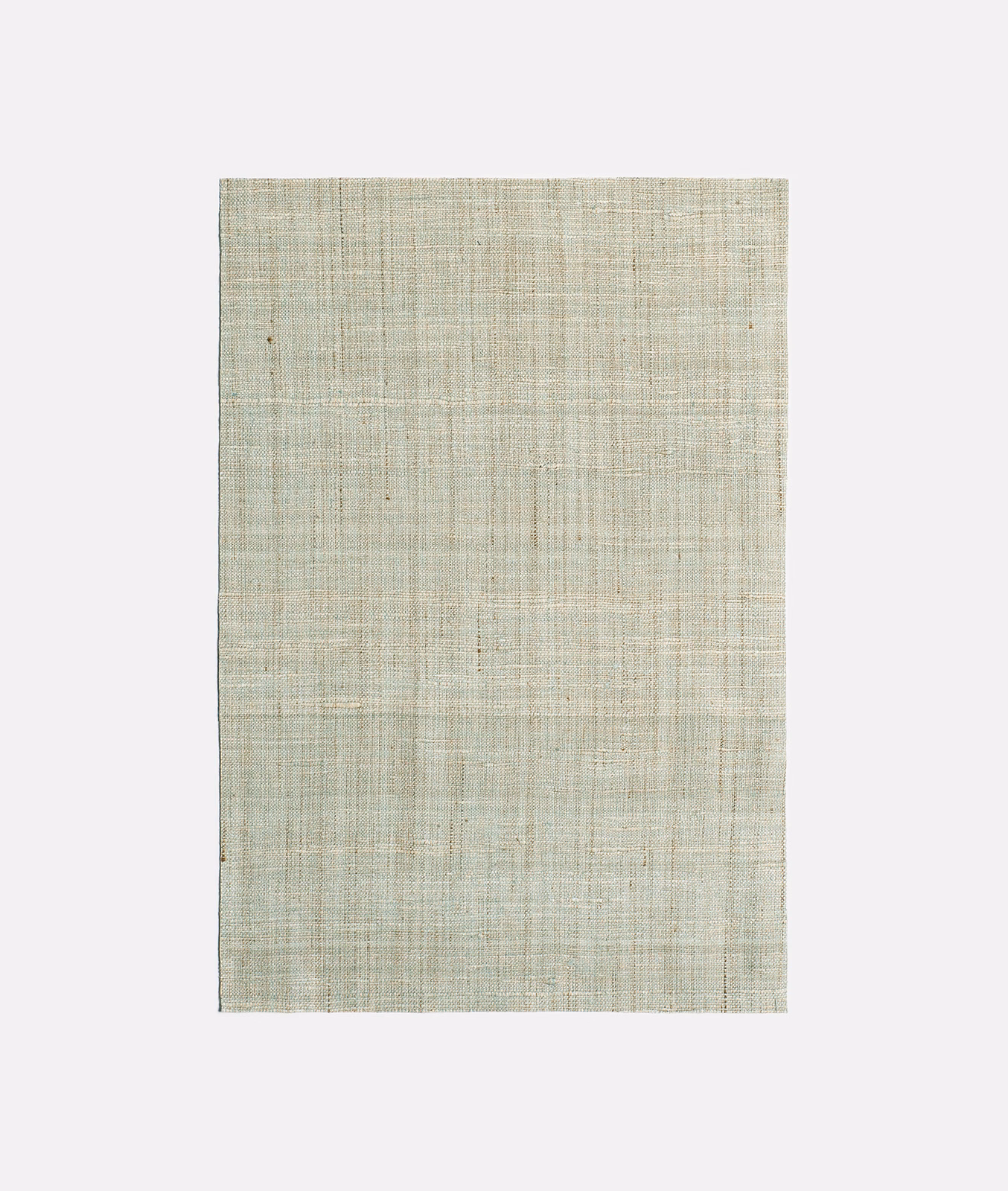 Pale almond-green textile with fine vertical and horizontal crosshatched lines
