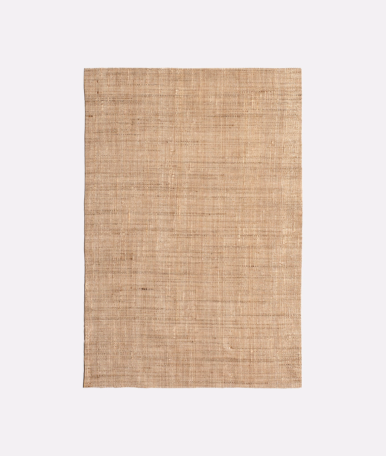 Warm tobacco taupe curtain fabric with fine crosswoven slubs and quiet tonal variation