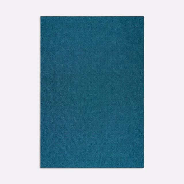 Deep Atlantique teal plain weave with a fine, softly mottled textile surface