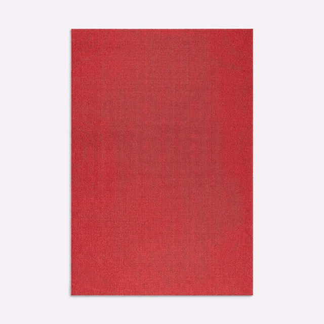 Deep raspberry-red woven swatch with subtle vertical texture and soft tonal variation