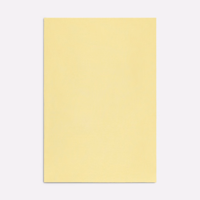 Pale lemon-yellow plain fabric with a softly even, lightly textured surface