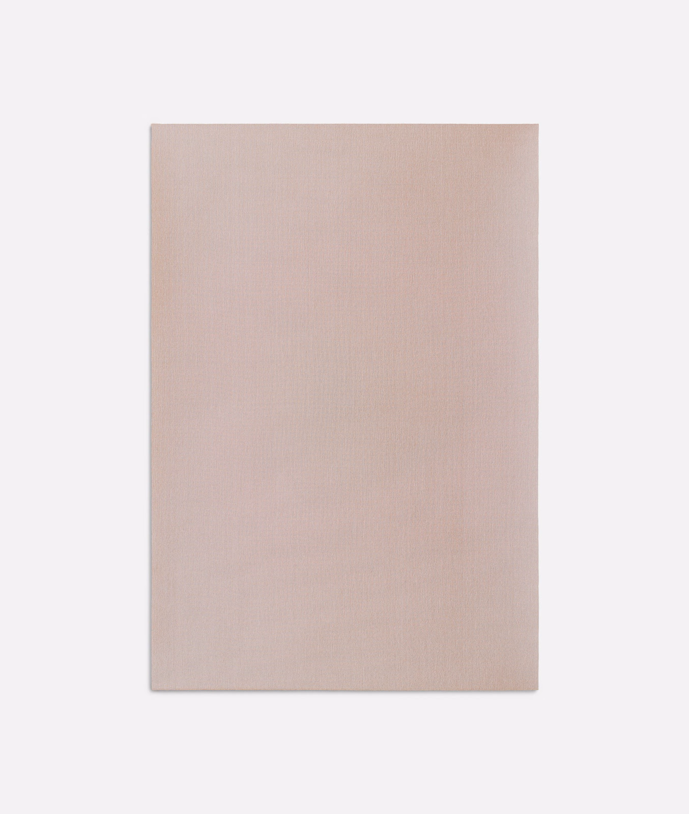 Muted blush-taupe plain fabric swatch with a fine vertical weave