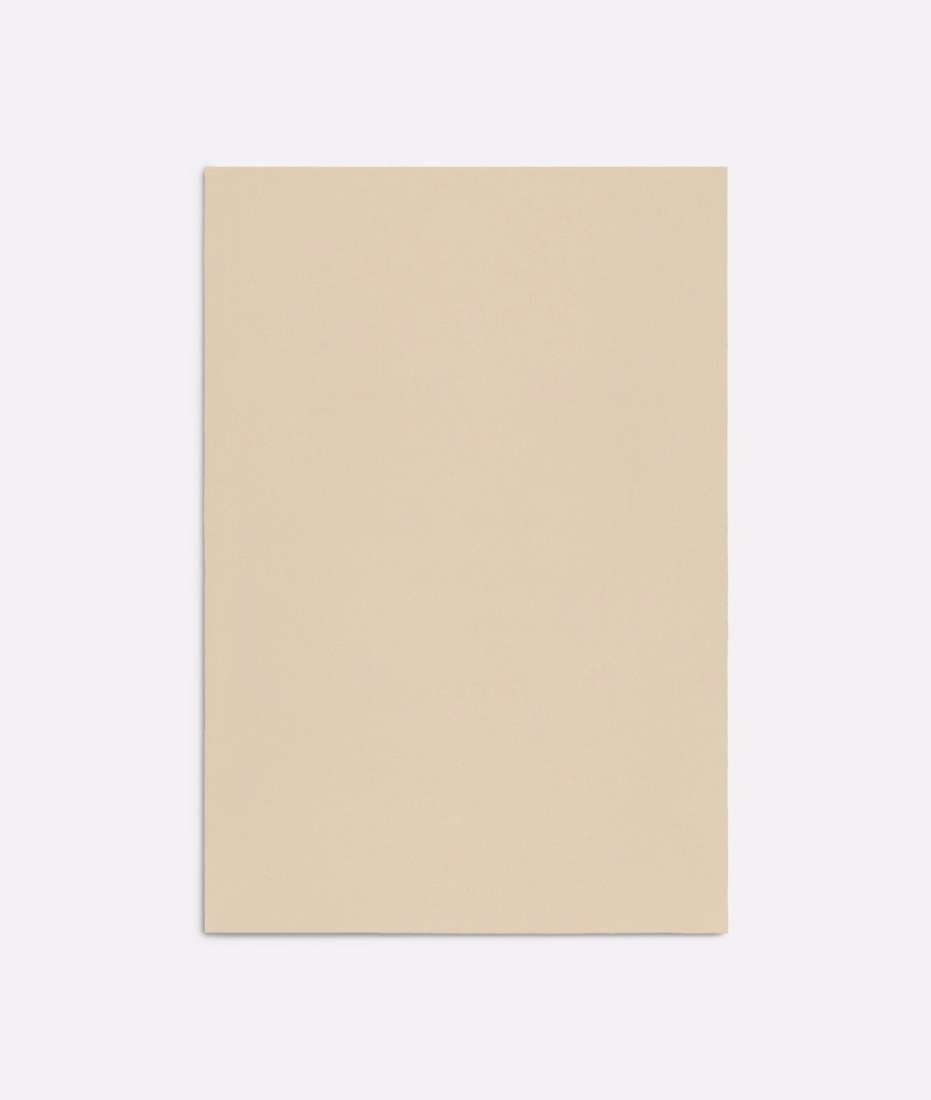 Warm sandy beige plain textile swatch with a smooth, lightly textured surface