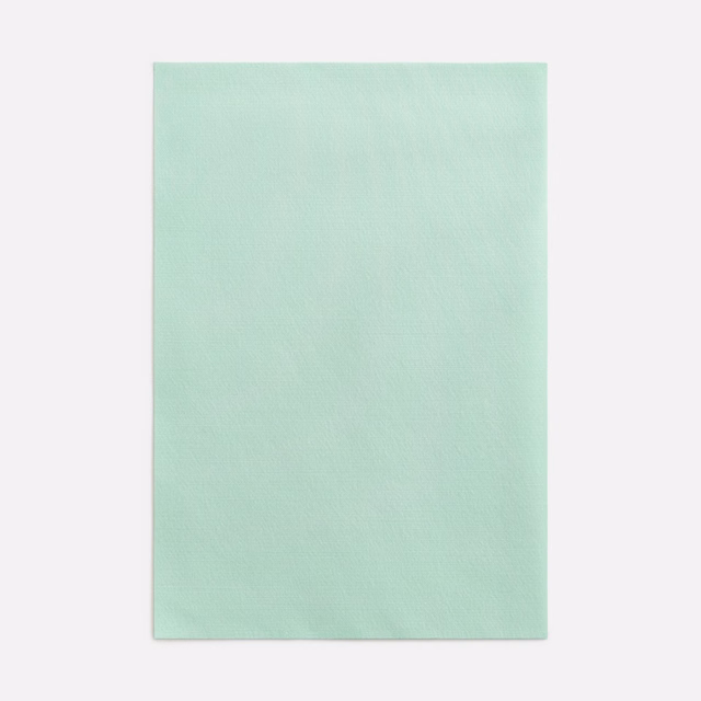Pale mint-green curtain fabric with a quiet, fine-grained woven surface