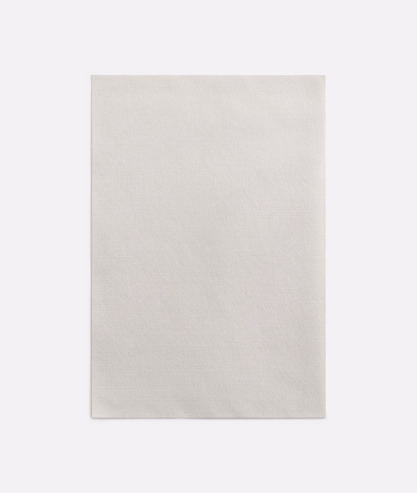 Pale warm beige curtain fabric swatch with a fine, subtly vertical woven texture