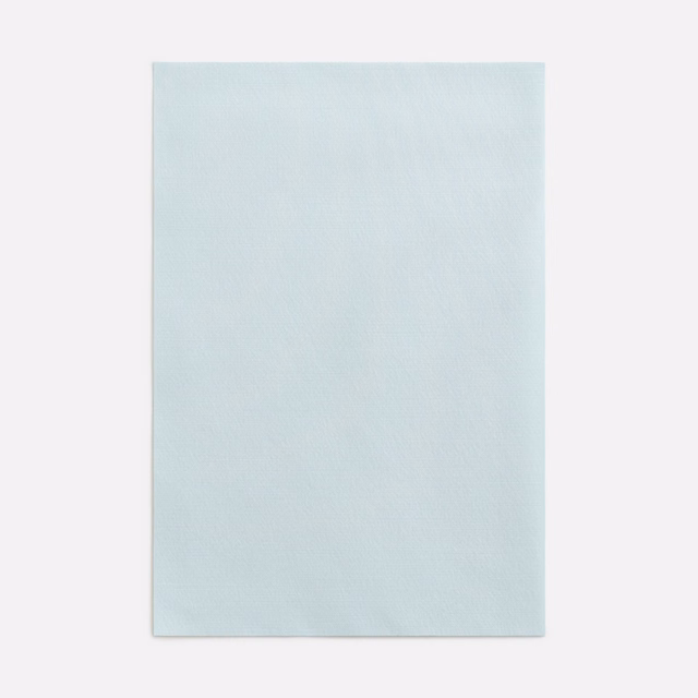 Pale aqua-blue Razmir Cielo swatch with a fine, softly cloudy surface