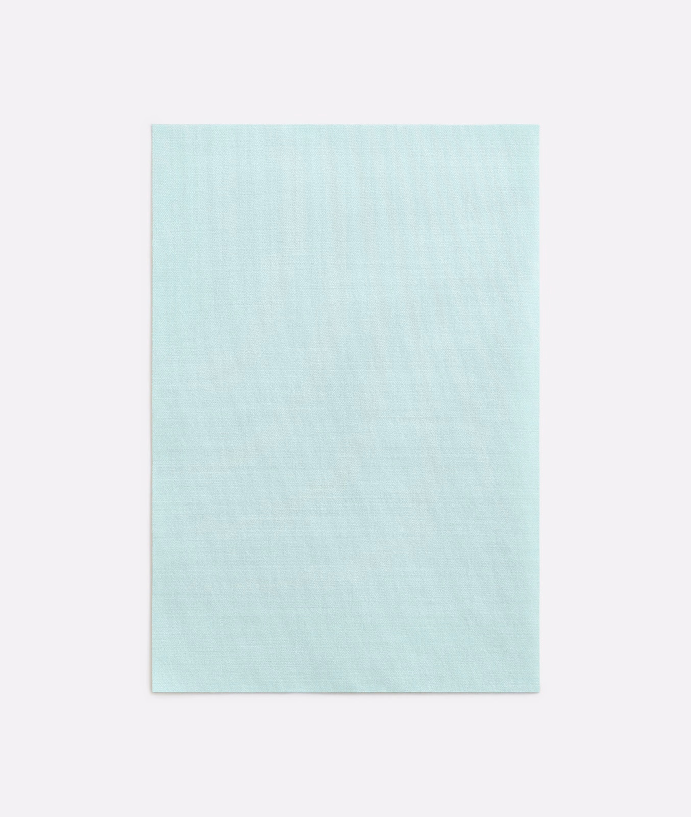 Pale ice-aqua plain-weave swatch with a softly luminous, finely textured surface
