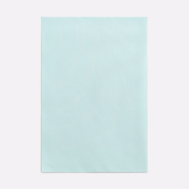 Pale ice-aqua plain-weave swatch with a softly luminous, finely textured surface