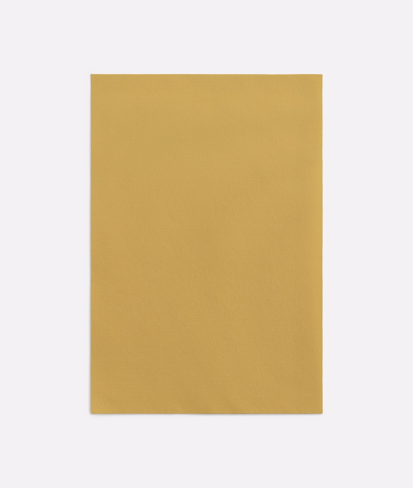 Warm mustard-ochre plain textile with a fine, softly textured woven surface