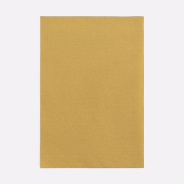 Warm mustard-ochre plain textile with a fine, softly textured woven surface