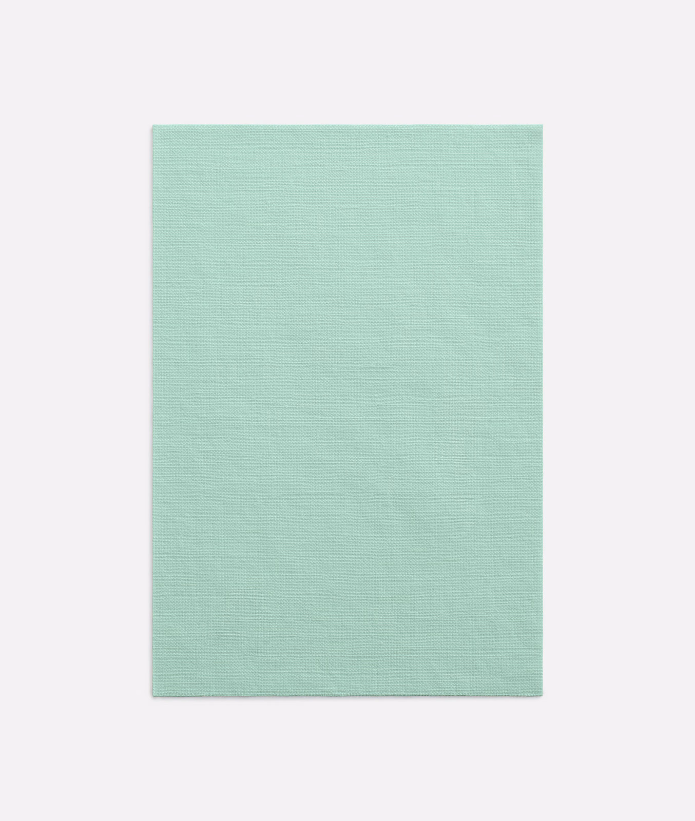Pale mint-green Salicornia fabric swatch with a fine horizontal woven texture