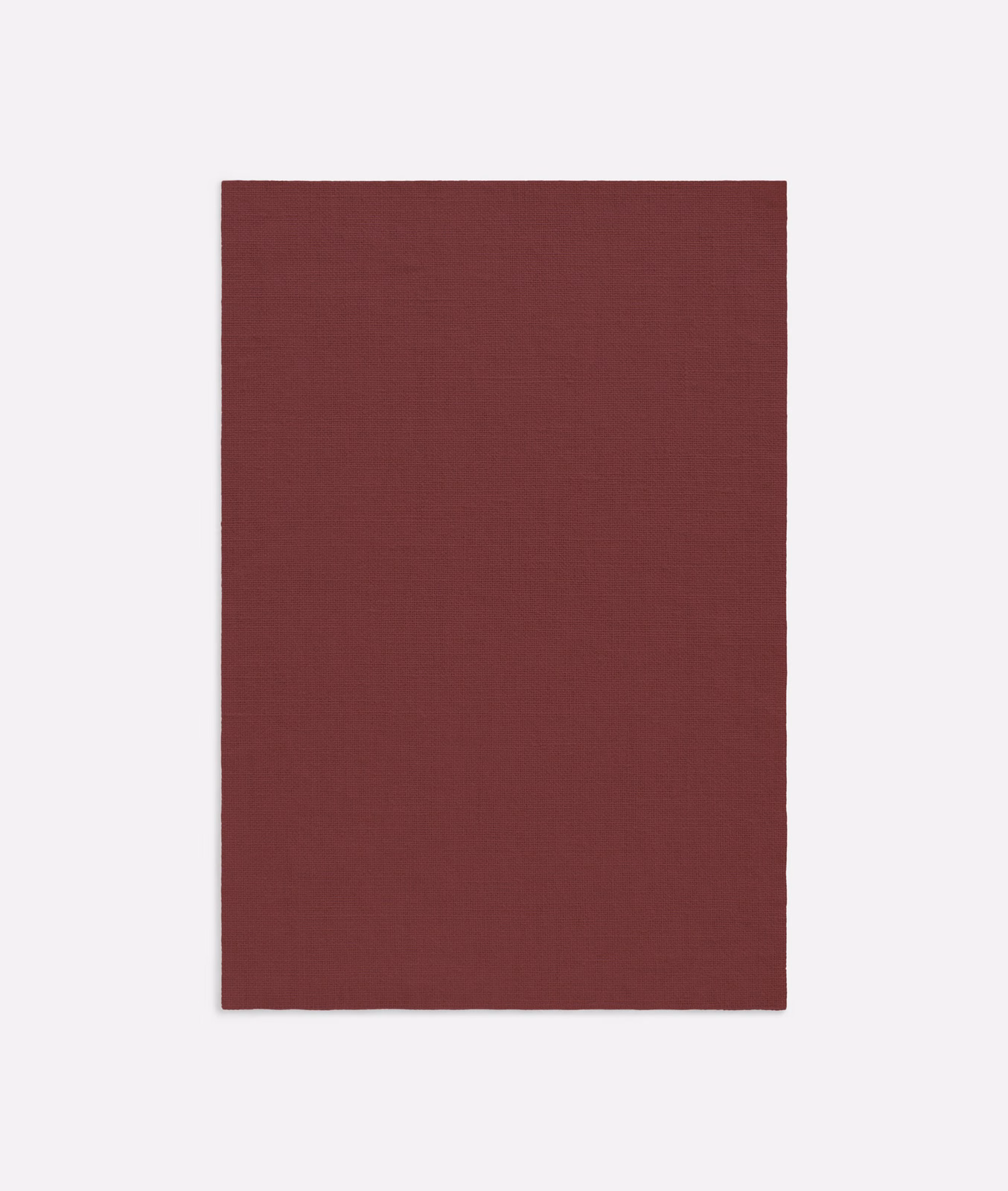 Deep burgundy Salicornia fabric showing a fine, subtly crosshatched plain weave