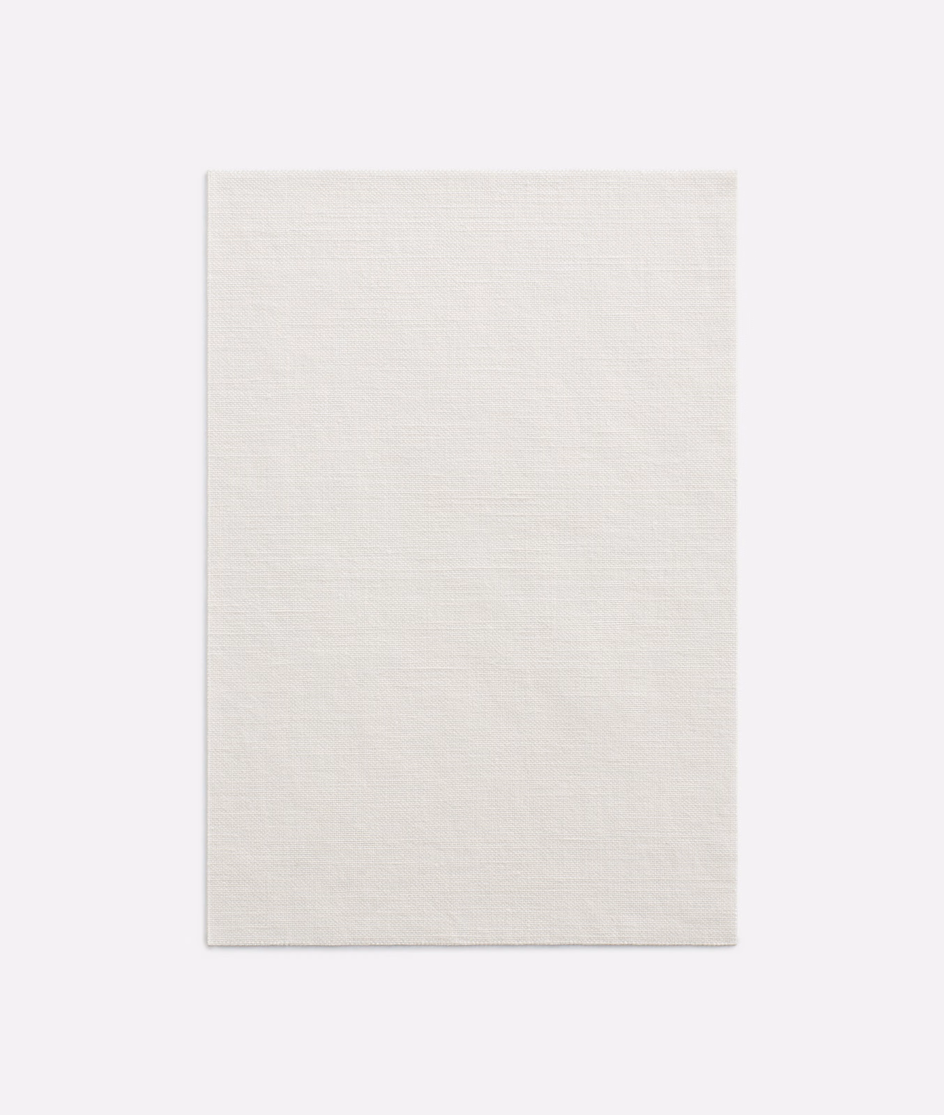 Ivory curtain fabric swatch with fine horizontal woven striations and subtle tonal variation